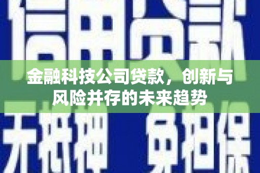 德江金融科技公司贷款，创新与风险并存的未来趋势