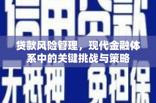 德江贷款风险管理，现代金融体系中的关键挑战与策略