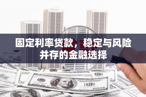 德江固定利率贷款，稳定与风险并存的金融选择