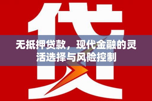 德江无抵押贷款，现代金融的灵活选择与风险控制