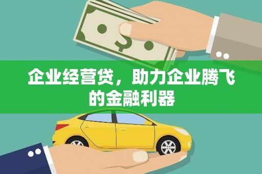 德江企业经营贷，助力企业腾飞的金融利器
